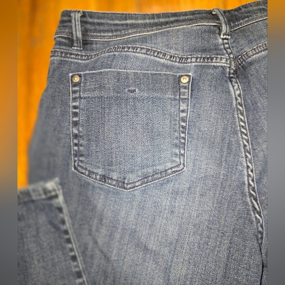 J. Jill Denim Dark Washed Blue Slim Ankle Size 14 Jeans - Picture 7 of 10
